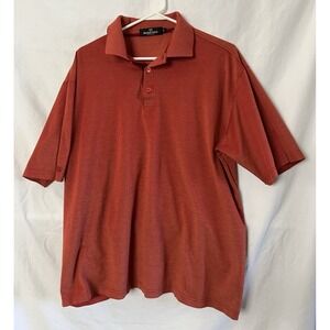 Bugatchi Uomo Polo Shirt Men's XL Orange And Red